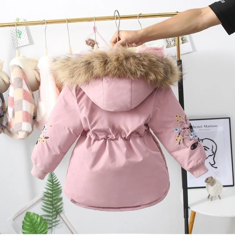女童派克服秋冬装棉衣2024新款洋气儿童棉服冬季加绒加厚外套棉袄