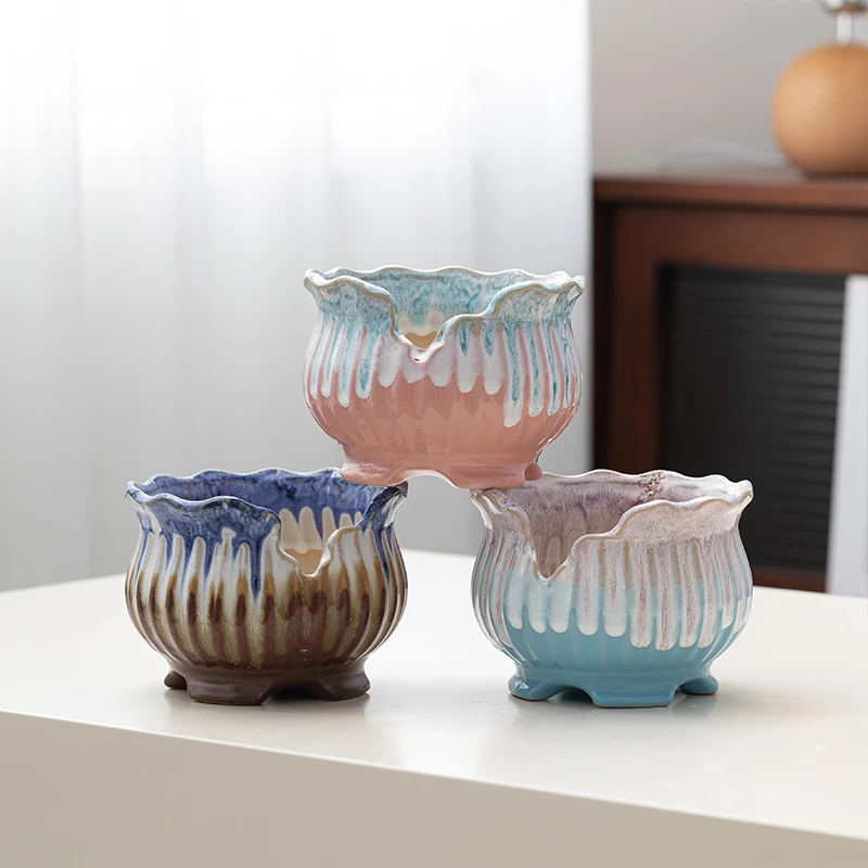 多肉花盆肉肉植物花盆小清新陶瓷花盆客厅阳台家居高颜值创意摆件