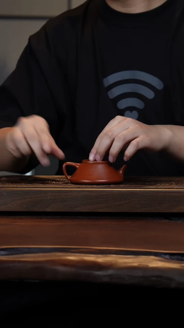 【闪购商品】紫砂茶壶半手工朱泥影瓢