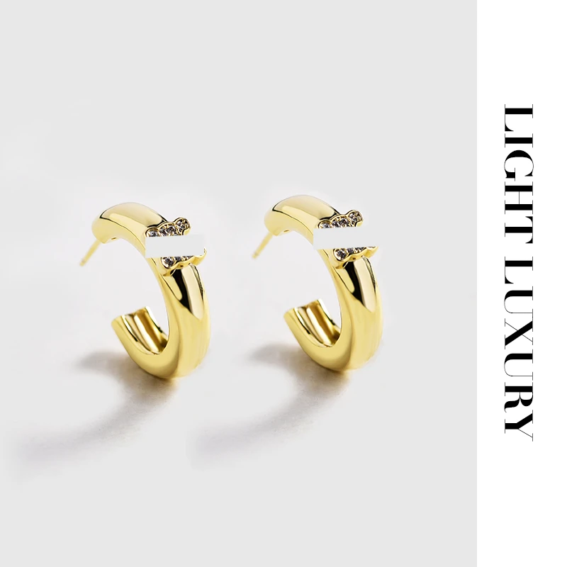 1197353凯旋门耳钉气质 耳扣百搭重工