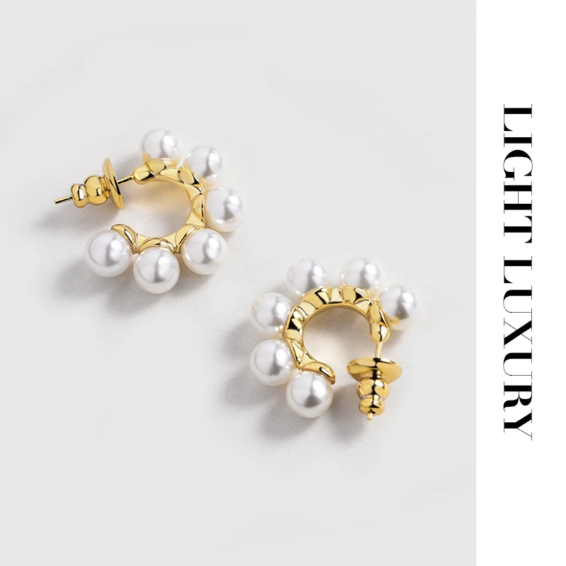 铜合金仿珍珠耳饰 1094344东大门韩国明星同款耳环女耳钉气质百搭
