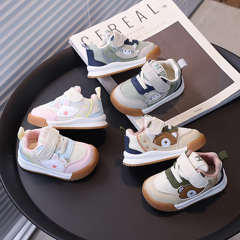 春秋季男女宝宝学步鞋婴儿鞋子机能鞋软底透气运动鞋女童网鞋1岁2