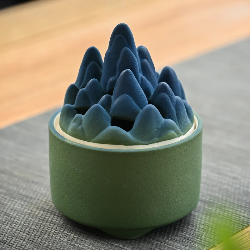 博山香薰炉小号陶瓷家用室内仿古盘香炉中式摆件禅意沉檀香炉