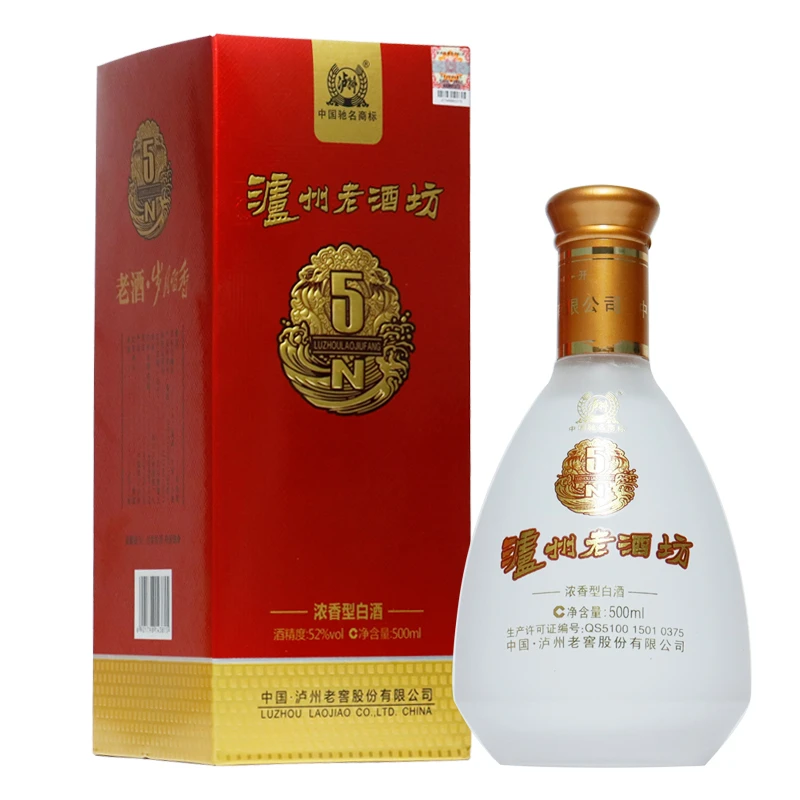 泸州老窖泸州老酒坊5N 5年陈酿老酒 2013-2014年浓香型 52度500ml