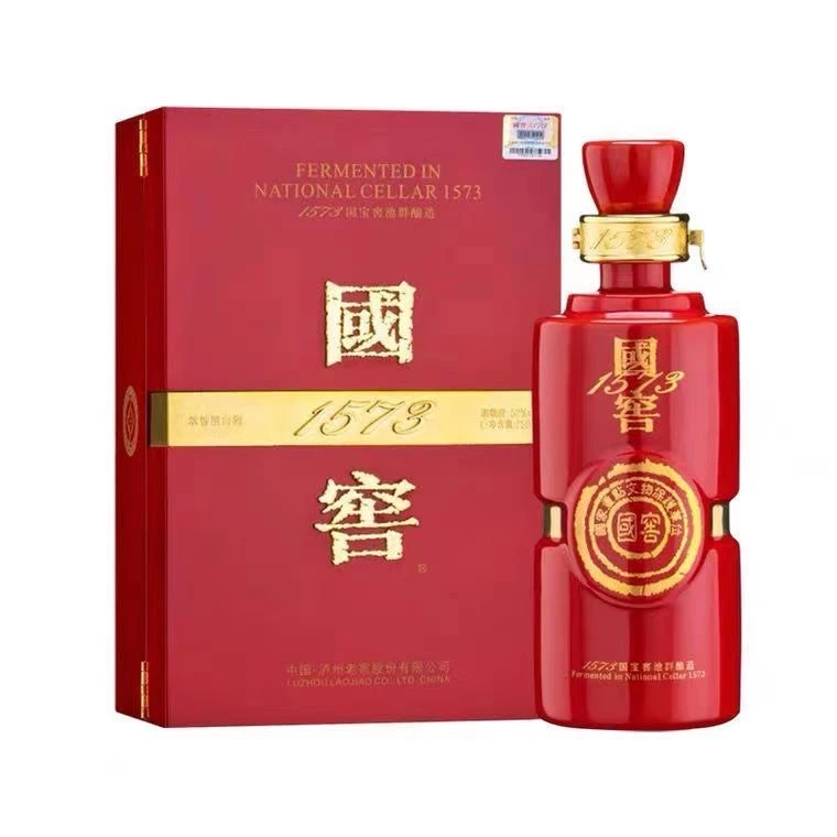 国窖1573木盒红爵 浓香型白酒 礼盒装55度600ml*1瓶
