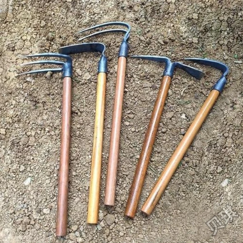 种菜锄头挖笋锄草农具挖土挖地除草家用农用耙子小型两用镐D411