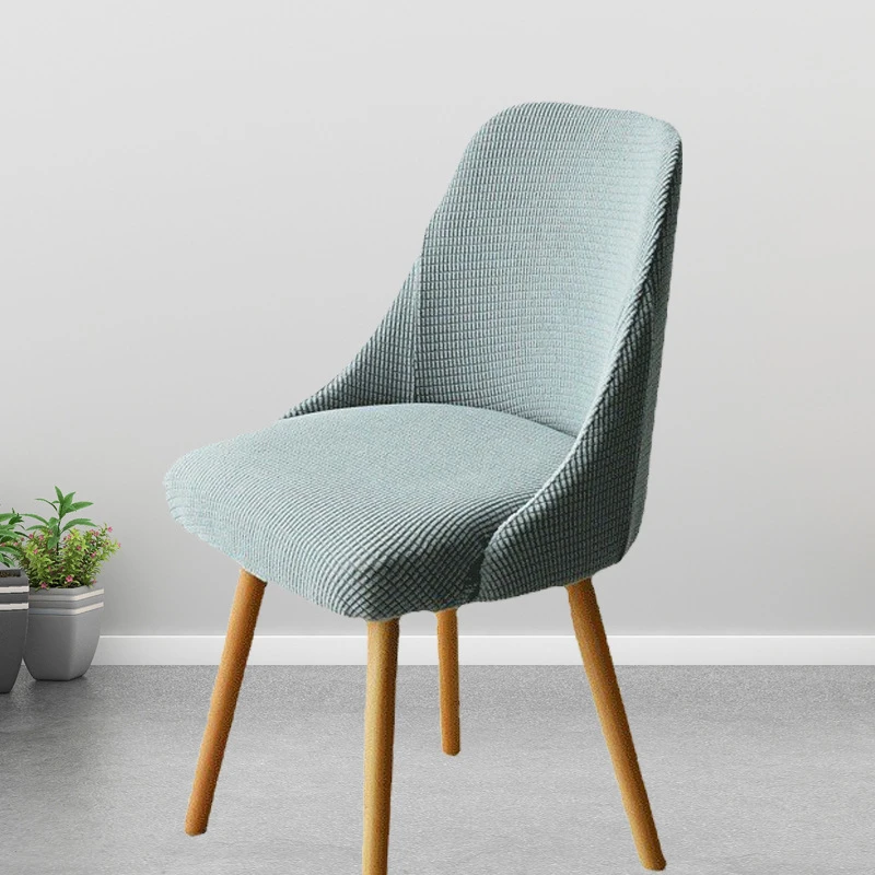 弧形椅子套短扶手餐椅套罩弹力全包简约家用a字椅套椅垫靠背一体