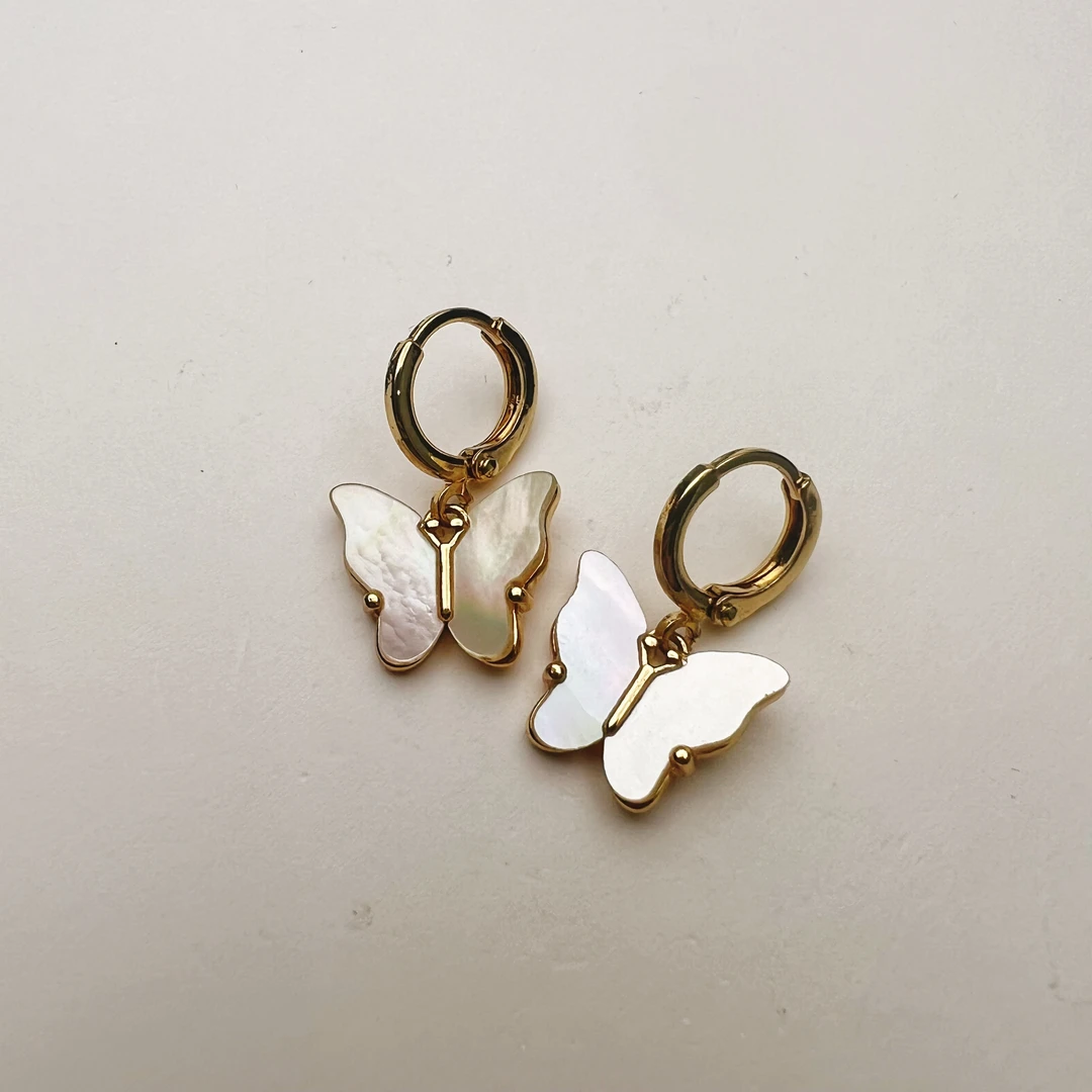 铜合金耳饰 新中式国风蝴蝶气质温柔百搭【8414】