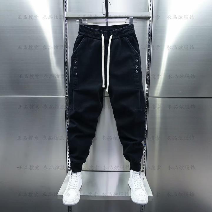 2023秋冬季新款百搭束脚男牛仔裤子修身显瘦潮流牛仔裤