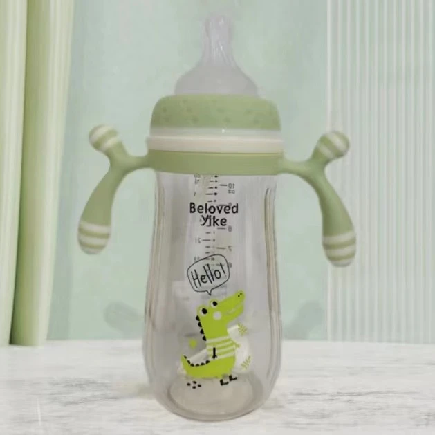 011绿色300毫升奶嘴款【直播间专属福利】6-12月宝宝PPSU奶瓶