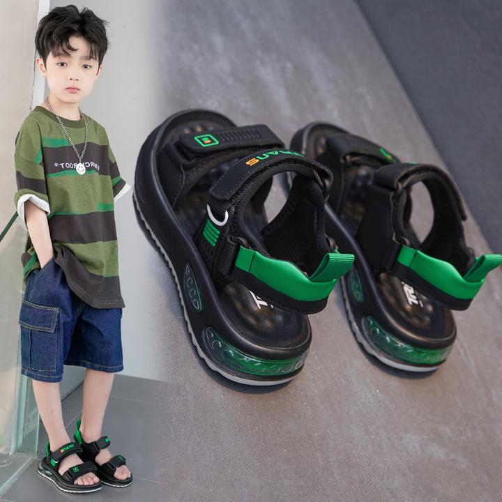 男童凉鞋2024新款夏季中大童男孩学生软底鞋子儿童小孩防滑沙滩鞋