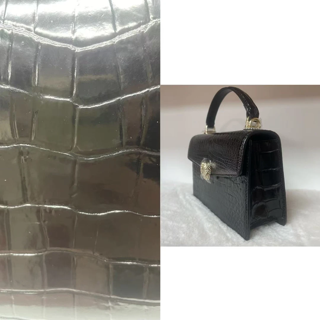 HiGH END高定轻奢19.5CM鳄鱼皮风情包气质单肩斜挎手提包