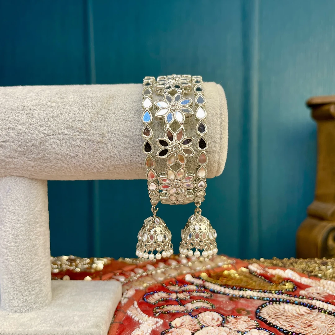 铜合金玻璃手镯 02272印度春夏饰品不可开口手镯民族风彩色重工