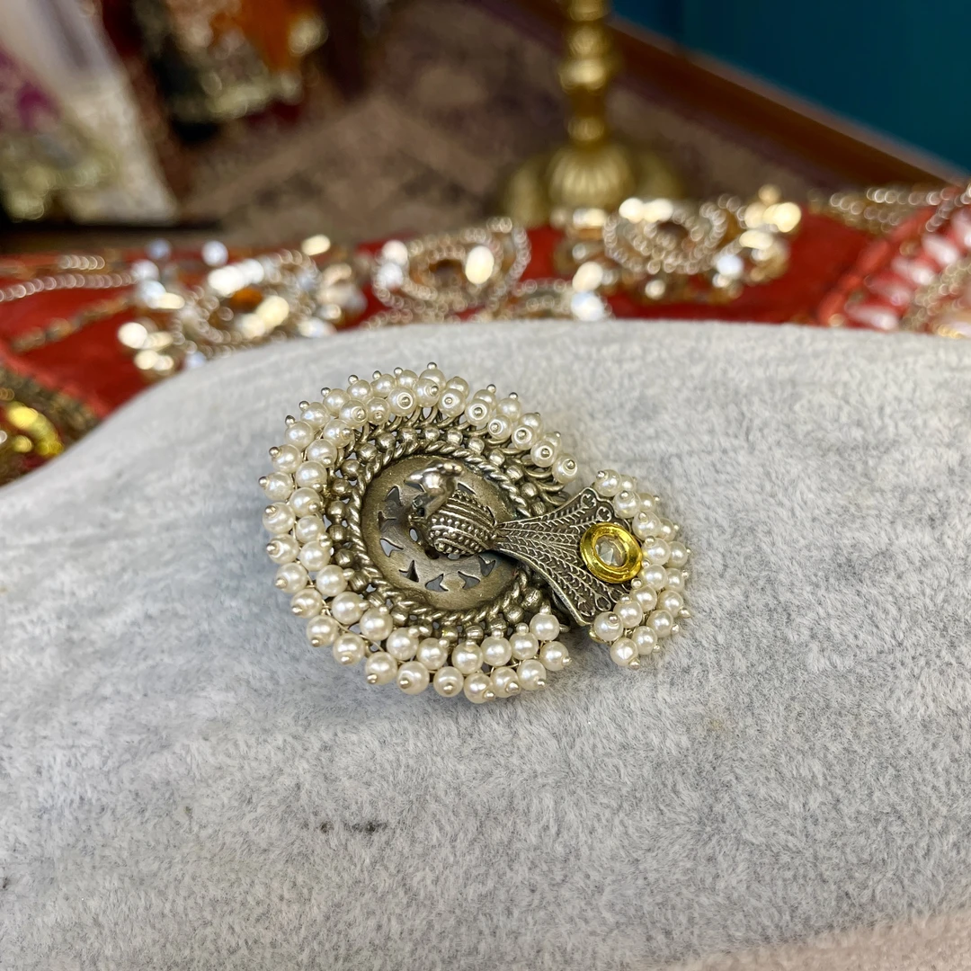 铜合金玻璃戒指 02003  印度春夏戒指手工气质轻奢百搭复古名族风