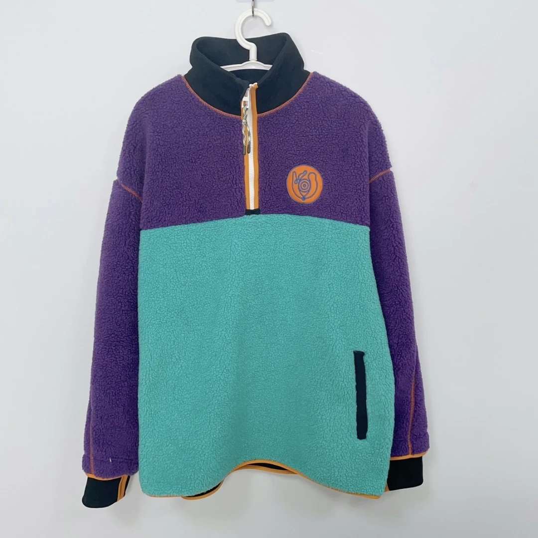 99新 LOEWE/罗意威 拼色摇粒绒外套 S码 00477