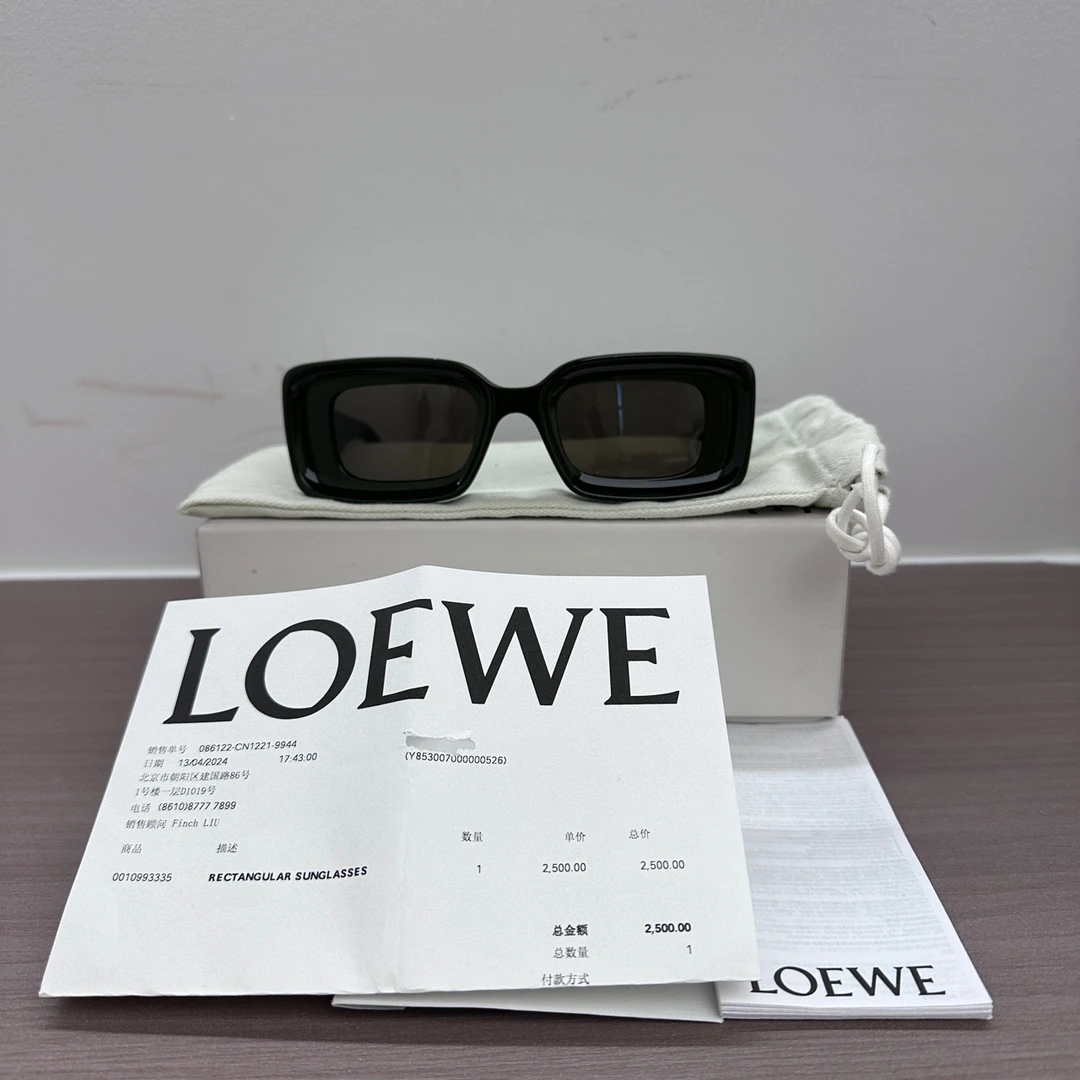 99新 Loewe罗意威 墨绿色墨镜 有票有盒