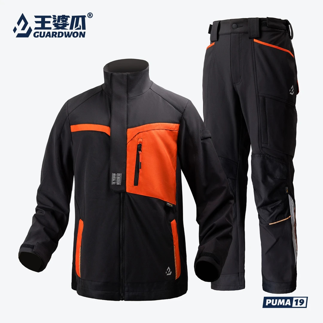 王婆瓜熔岩加绒加厚外套冬季反光条工作服裤子爆款耐磨夹克套装