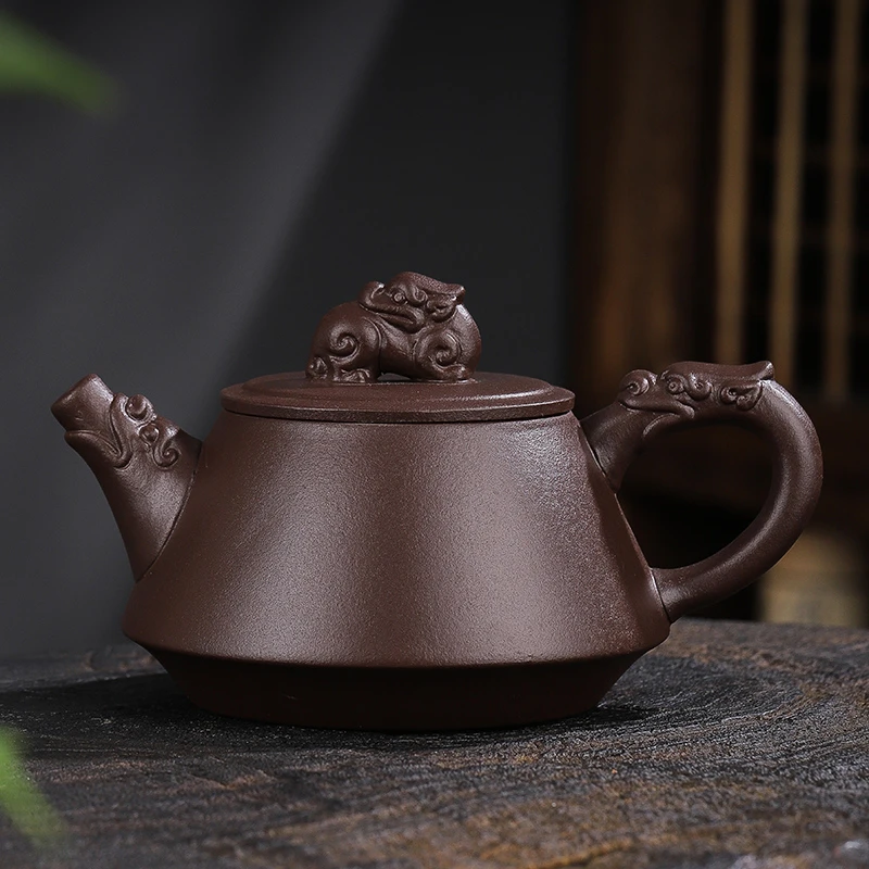 清仓紫砂壶貔貅双龙石瓢原矿紫泥半手工制作茶壶功夫茶具家用泡茶