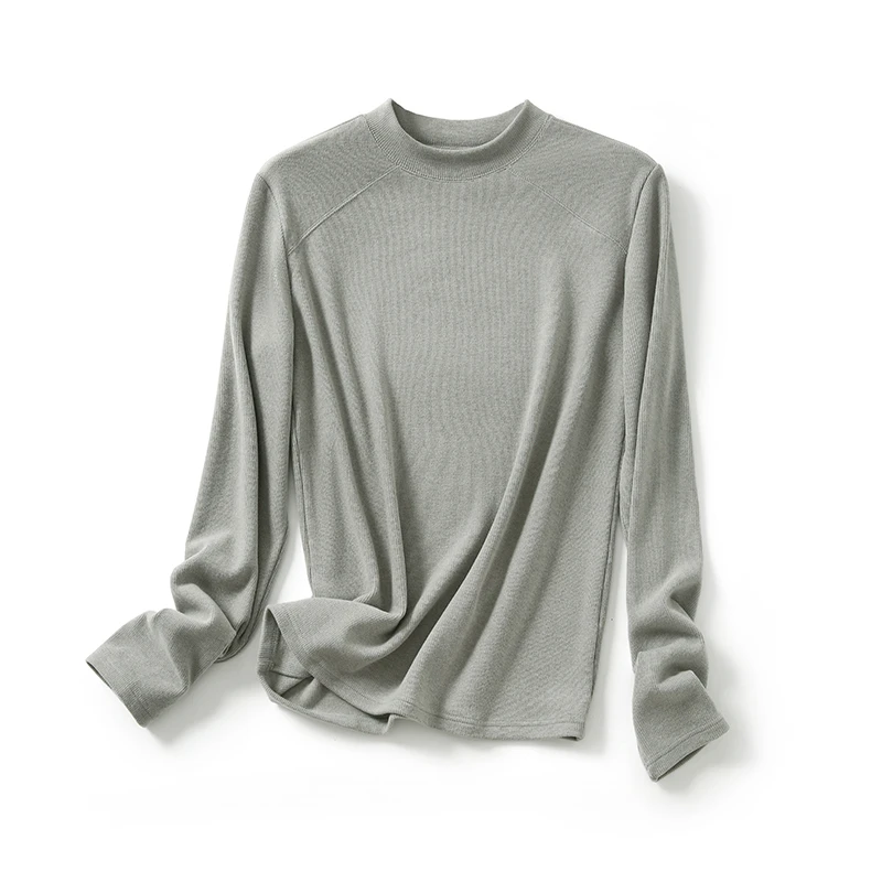 BS-6305新款秋冬黑钻小立领女装打底衫