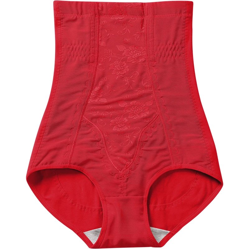 本命年大红色高腰女提臀小肚子收腹裤塑身裤塑形束腰高腰收腹带