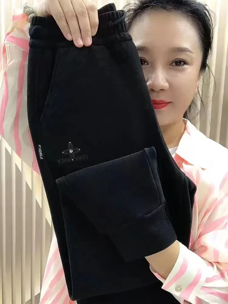 加绒加厚宝宝绒内里2024冬季新款韩版立体钢印加绒百搭防风裤