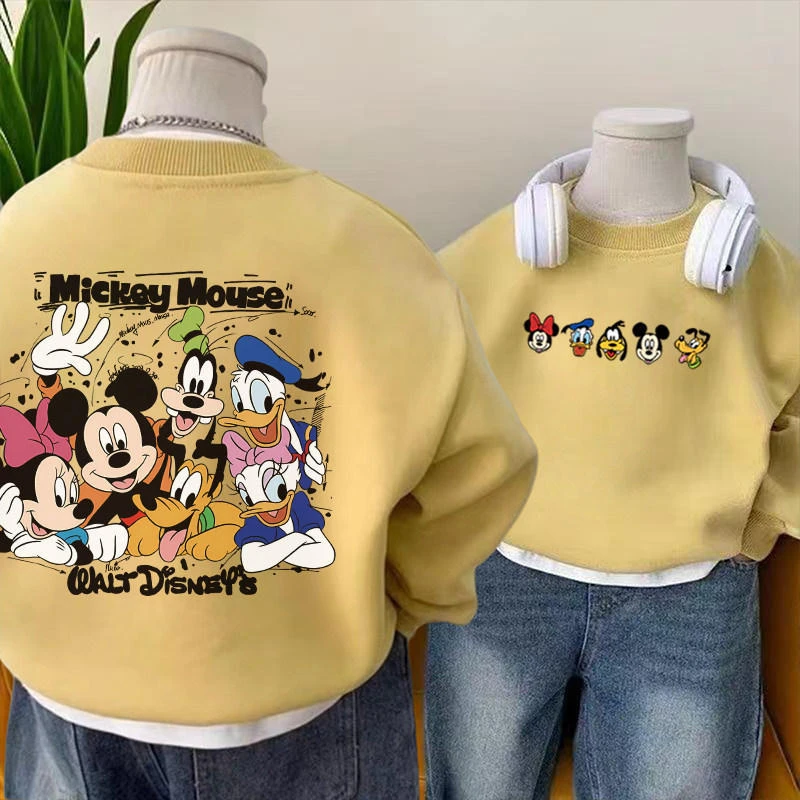 男童女童卫衣秋季新款中小童宽松洋气外穿上衣卡通圆领百搭打底衫