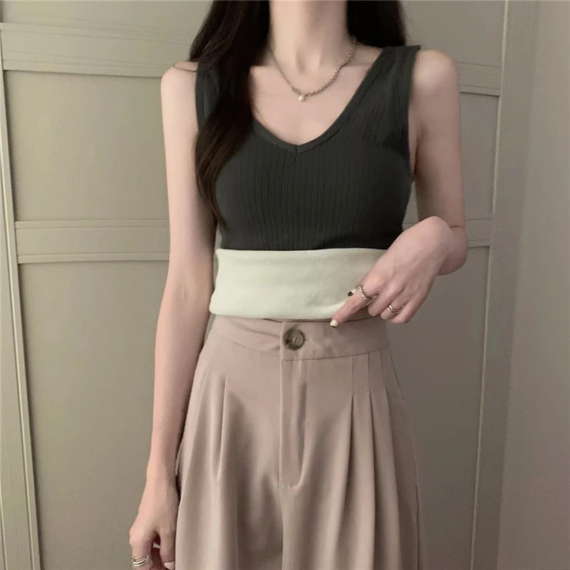 少女保暖背心秋冬保暖打底衫加绒加厚