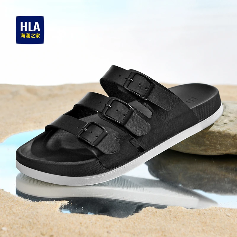 HLA/海澜之家男鞋新款秋秋可外穿潮流休闲拖鞋舒适软底透气凉鞋男