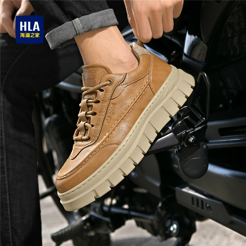 海澜之家男鞋秋季新款时尚低帮工装鞋户外舒适百搭耐磨男士休闲鞋
