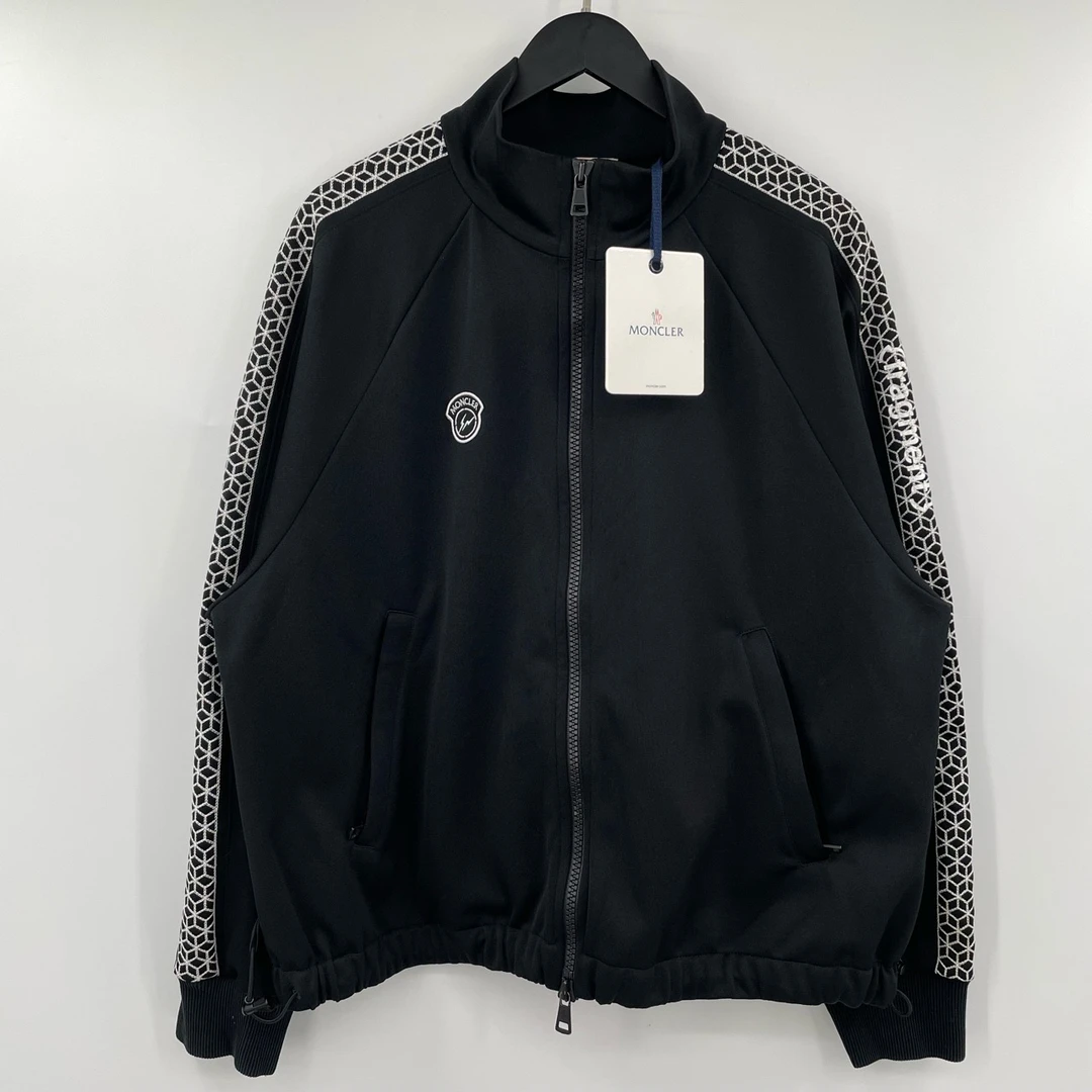 Moncler × 藤原浩黑色串标拉链夹克 L A2410110001