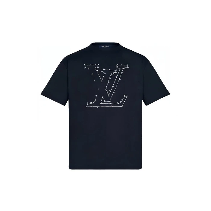 99新 Louis Vuitton  连连看刺绣短袖