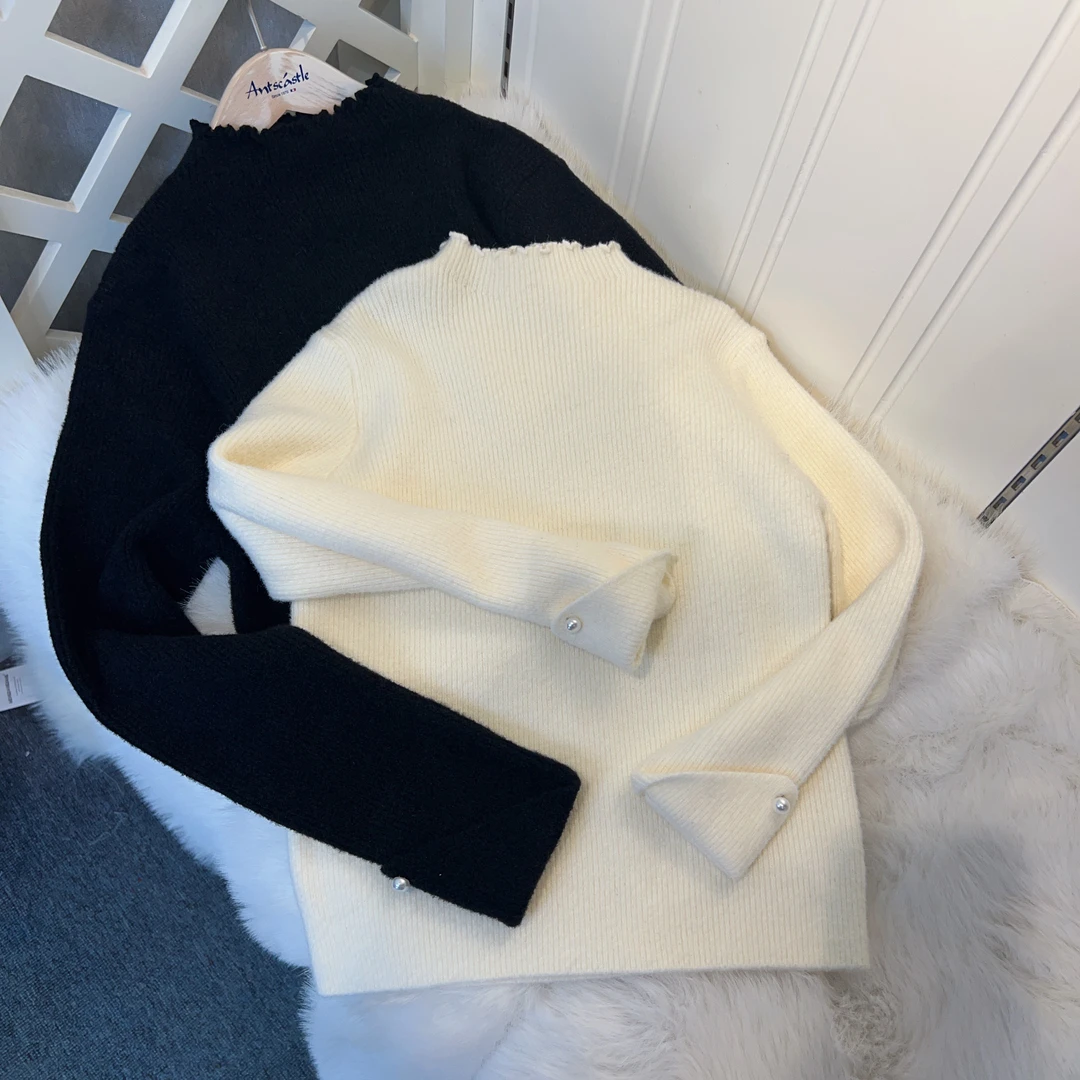 【关店清仓】高端亲子打底毛衣洋气百搭保暖半高领打底衫套头秋冬