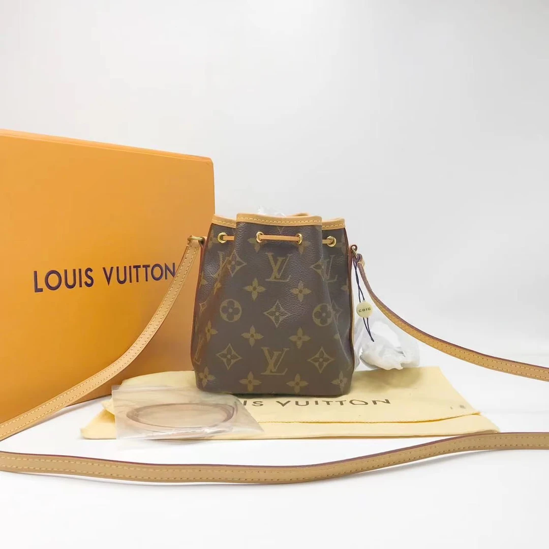 95新 LouisVuitton/路易威登 洋诚二手 LV老花水桶nano 98新