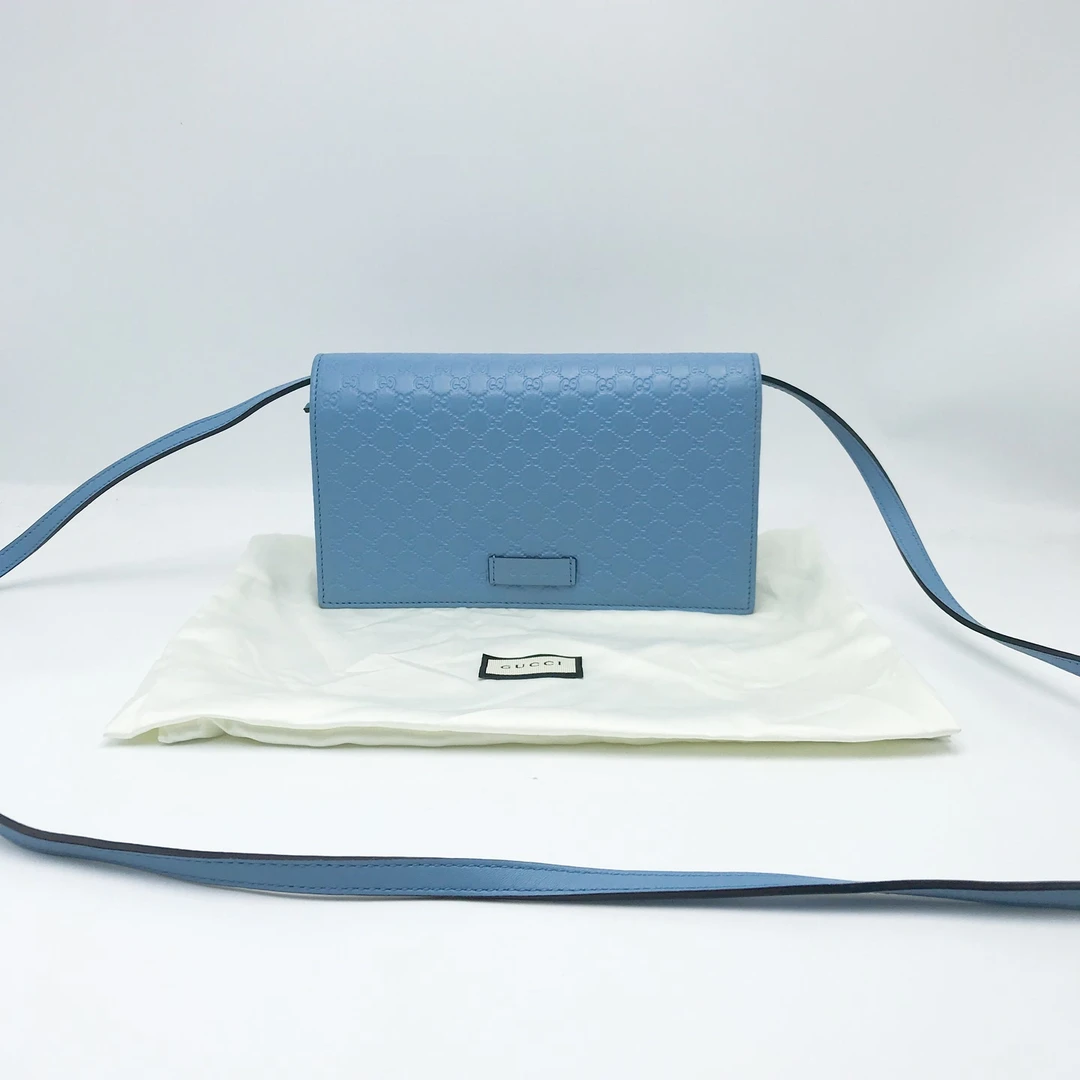 95新 GUCCI/古驰 洋诚二手 古驰蓝色斜挎包 95新 公价11000