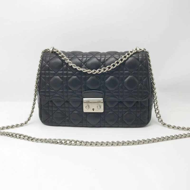 95新 DIOR/迪奥 洋诚二手 迪奥黑色链条包 95新 公价38600