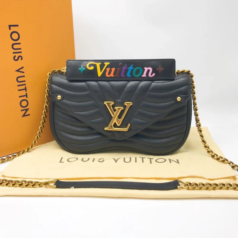 95新 LouisVuitton/路易威登 洋诚二手 LV黑金P桃斜挎包 95新