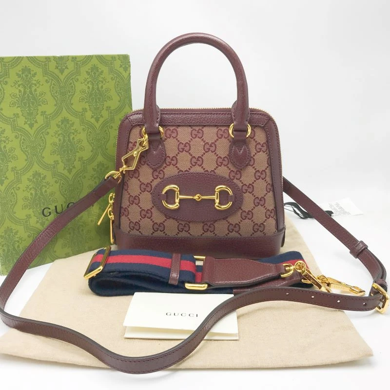 95新 GUCCI/古驰 洋诚二手 古驰老花马衔扣贝壳包 98新 公价16000