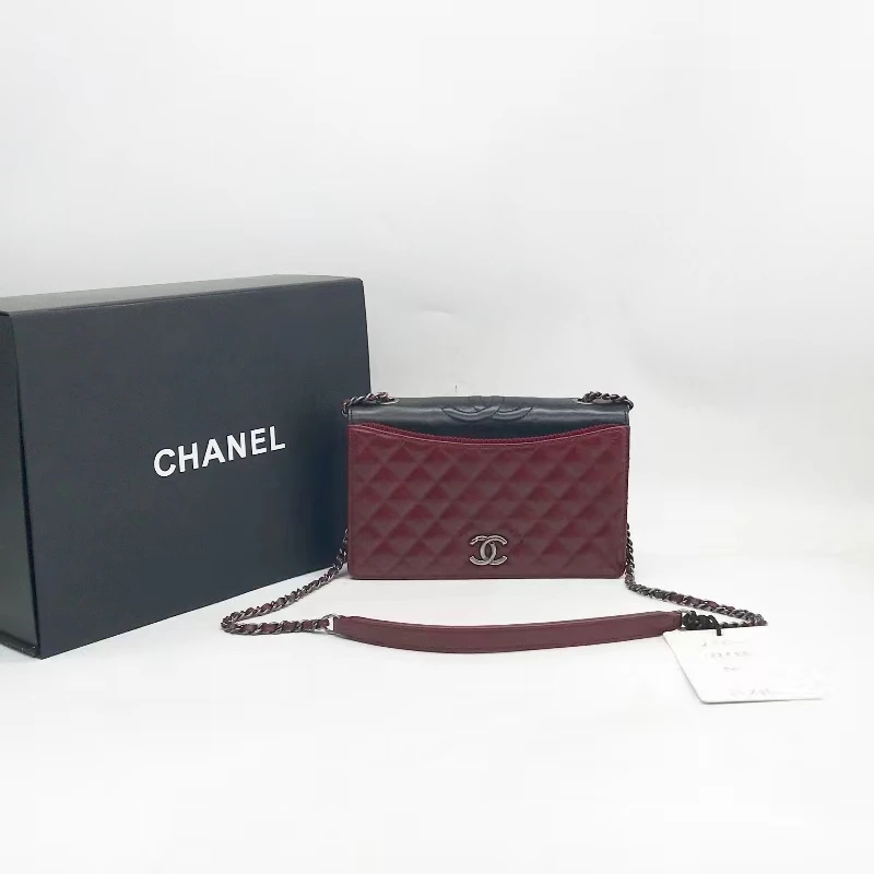 95新 Chanel/香奈儿 洋诚二手 香奈儿黑红拼色单肩包 95新