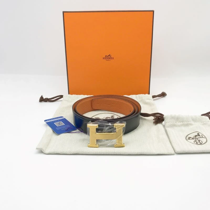 95新 Hermes/爱马仕 洋诚二手 爱马仕双面腰带 98新 公价7600