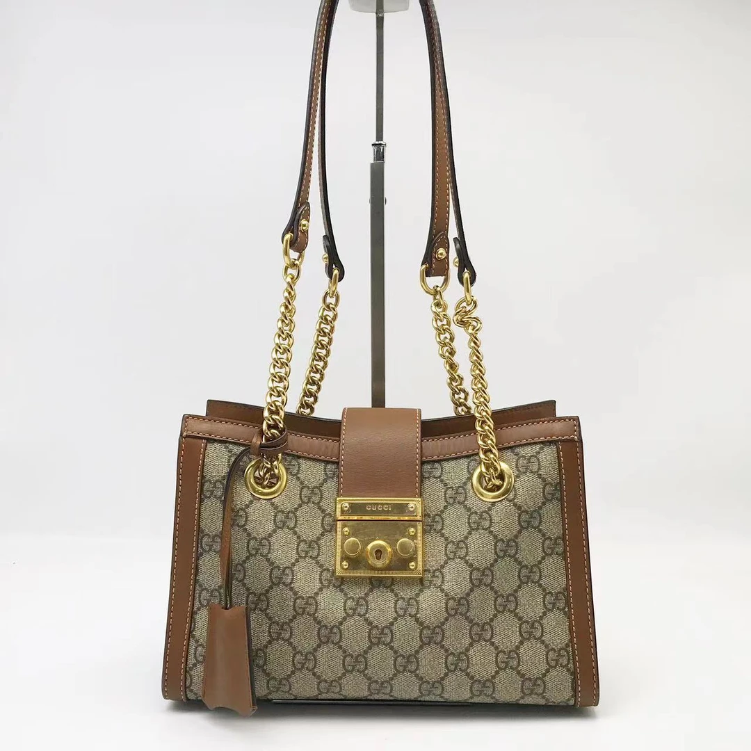 95新 GUCCI/古驰 洋诚二手古驰老花Padlock单肩包95新公价18500