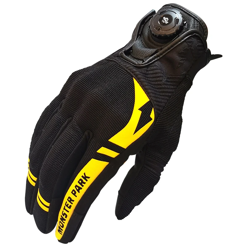 外星蜗牛旗下怪兽公园摩托车手套旋钮骑行手套防摔触屏骑行装备