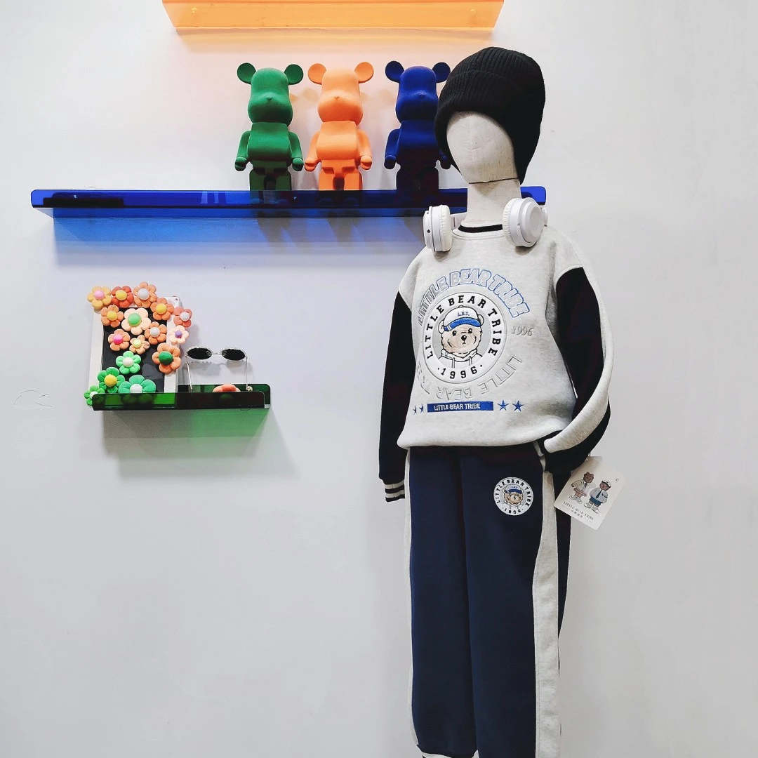 [201--400]春款套装男女童卫衣卫裤组合扣号