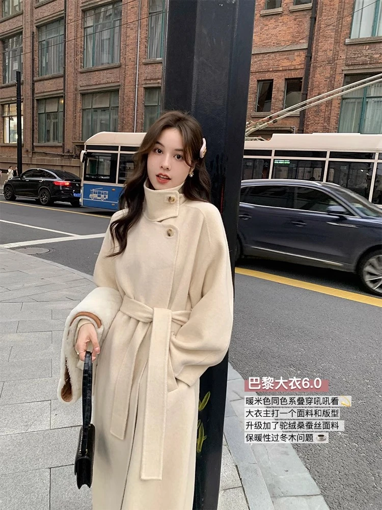 花栗鼠小姐   巴黎大衣/长短版 篙品质绵羊毛保暖双面sweet