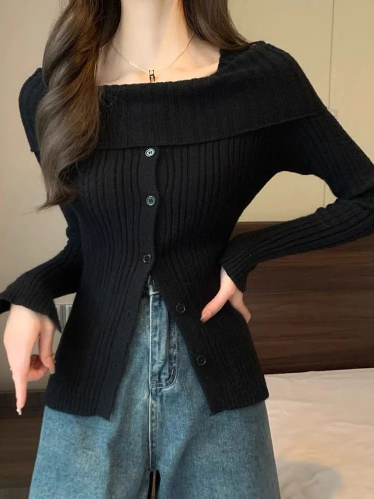 十九复合 衬衫夏宽松小众设计感上衣针织长袖针织衫春秋显瘦气质