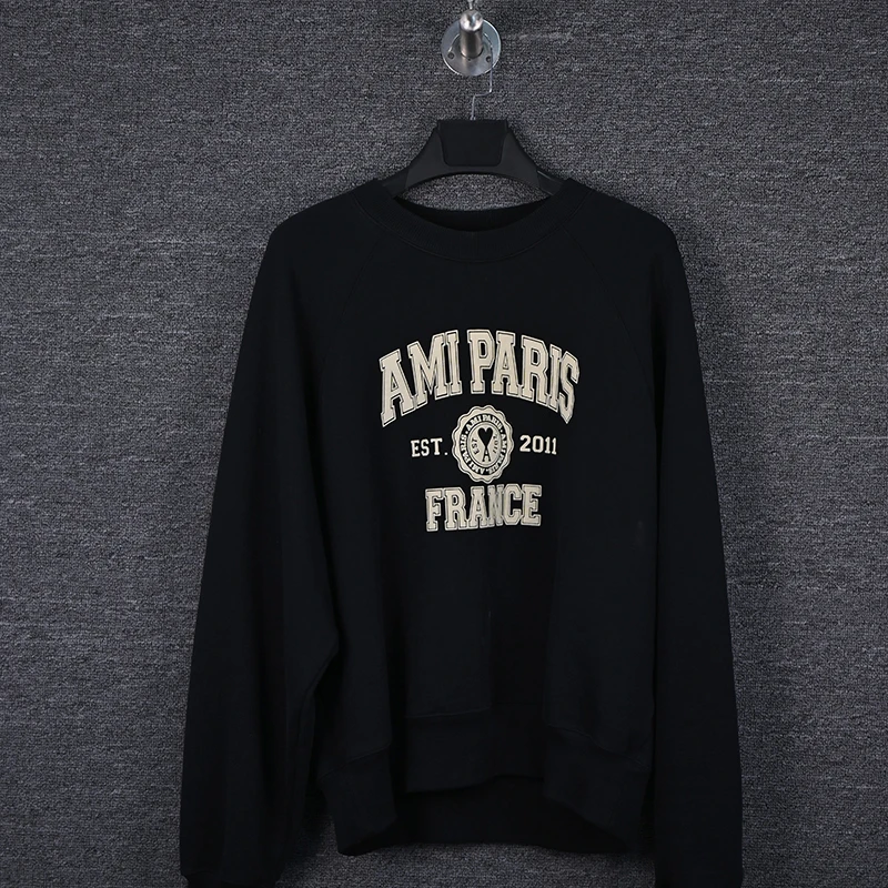 Ami AMIPARIS 字母Logo印花圆领套头卫衣 95新 XL码
