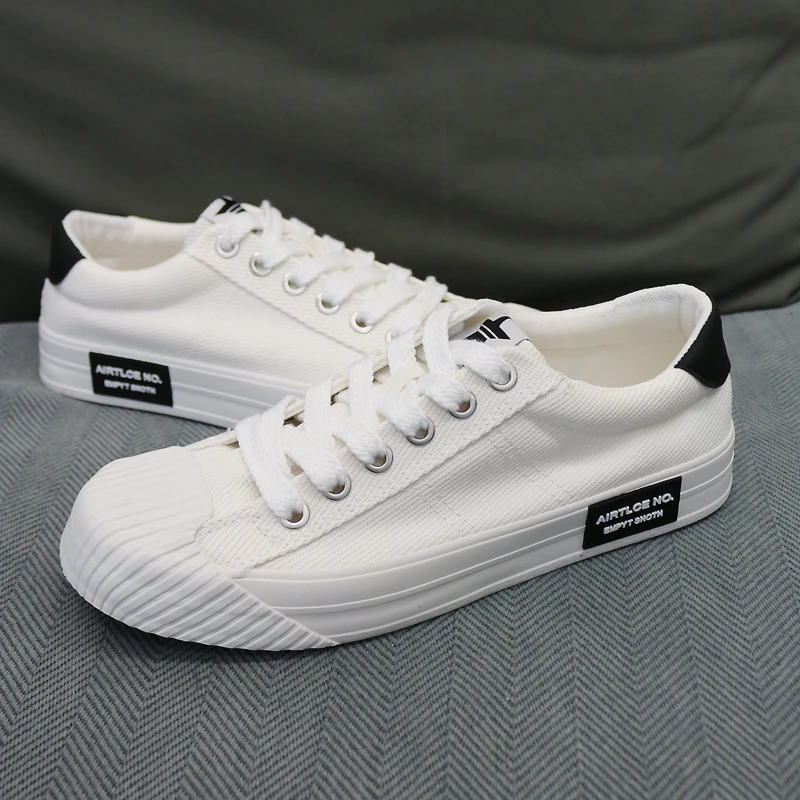 春季新款男士帆布鞋时尚舒适板鞋休闲百搭韩版潮鞋低帮韩版男鞋潮