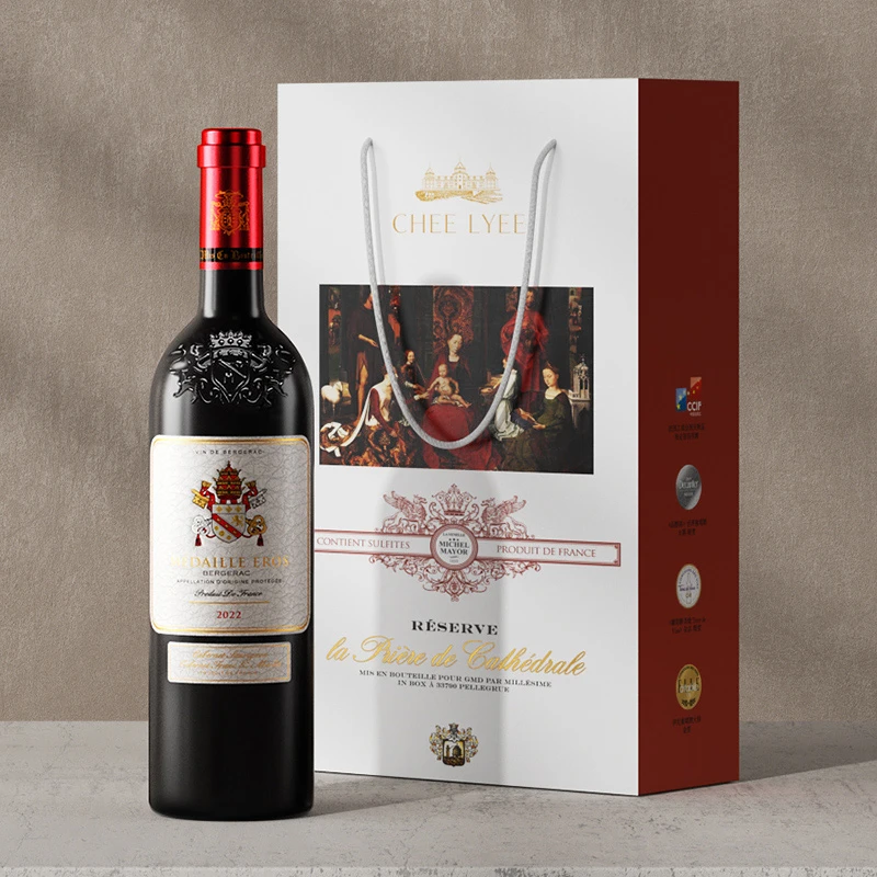 爱神勋章2019法国原装原瓶红酒AOP法国进口柔顺干型葡萄酒