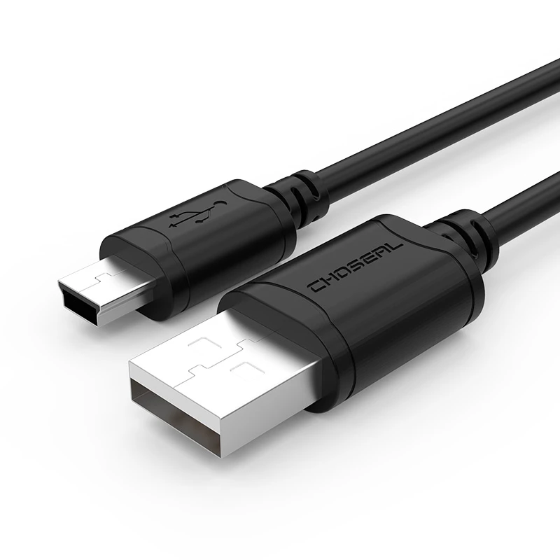 秋叶原 QS5308 USB 2.0迷你T型口5针 USB公口对mini USB口 数据线