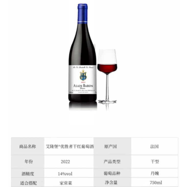 优胜者干红葡萄酒