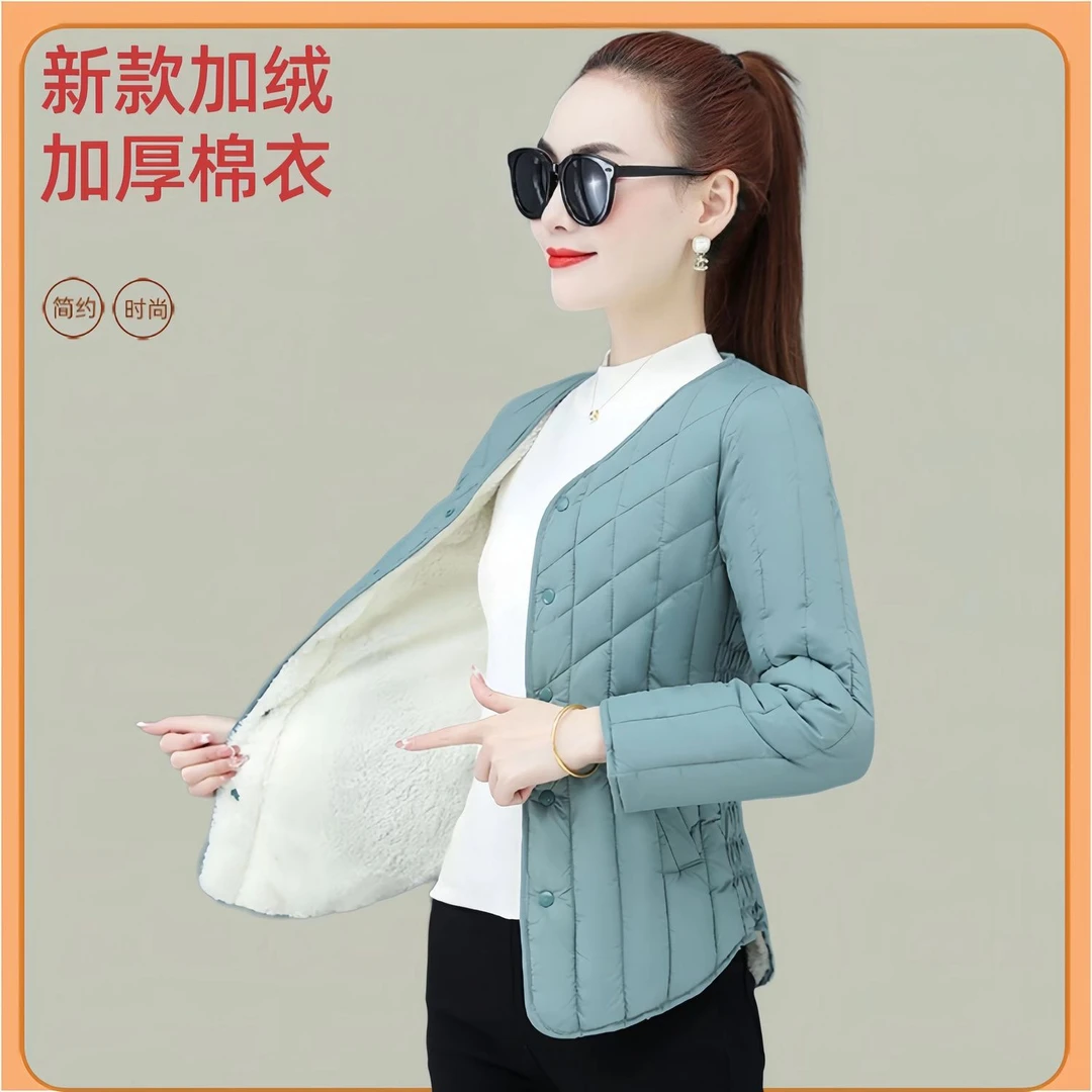 雪中飞反季加绒加厚内胆羽绒女短款羽绒棉服修身保暖打底内-f